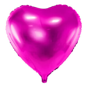 Balon foliowy serce ciemny róż 45cm