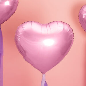 Balon foliowy serce jasny róż 45cm