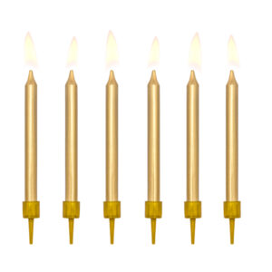 Świeczki urodzinowe gładkie złote 6cm