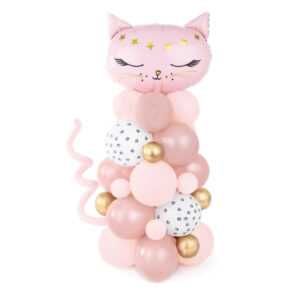 Girlanda balonowa - Różowy kotek