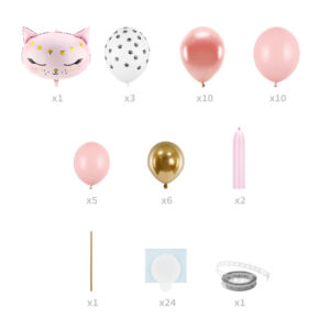 Girlanda balonowa - Różowy kotek