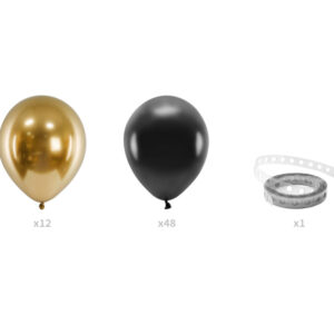 Girlanda balonowa - czarno-złota 200 cm