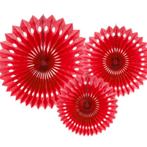 Rozety dekoracyjne czerwony 20-30 cm
