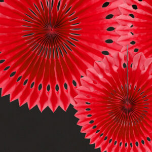 Rozety dekoracyjne czerwony 20-30 cm