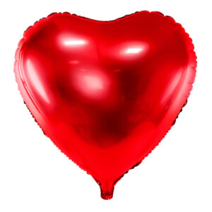 Balon foliowy serce 61 cm, czerwony