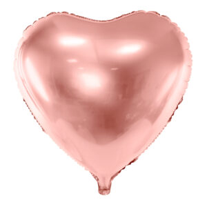 Balon foliowy serce 61 cm, różowe złoto