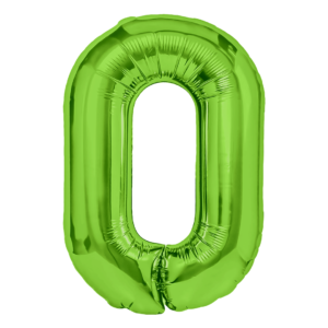 Balon foliowy Cyfra 0 zielona
