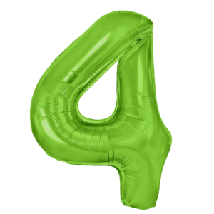 Balon foliowy Cyfra 4 zielona