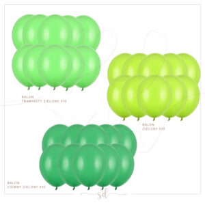 Zestaw balonów MIX zielony - 30szt