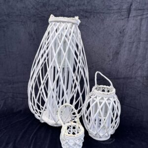 Kosz rattanowy Mały, lampion
