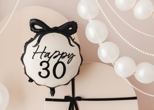 Balon Happy 30 Kokardka z HELEM - obrazek 2