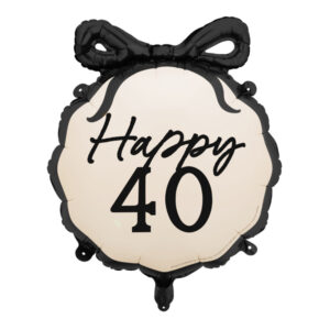 Balon Happy 40 Kokardka z HELEM