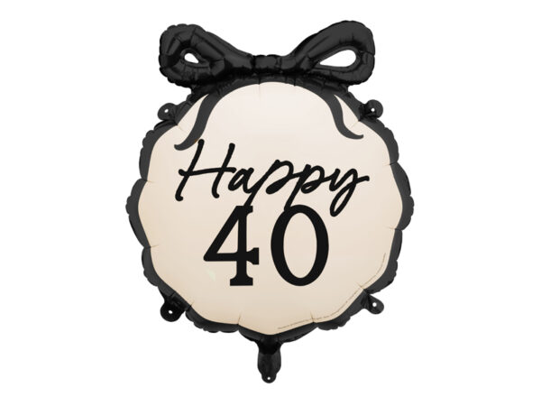 Balon Happy 40 Kokardka z HELEM
