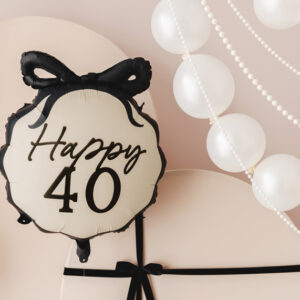 Balon Happy 40 Kokardka z HELEM
