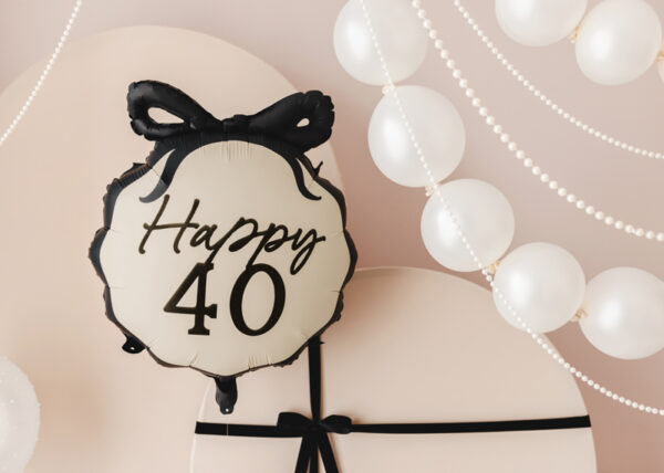 Balon Happy 40 Kokardka z HELEM - obrazek 2