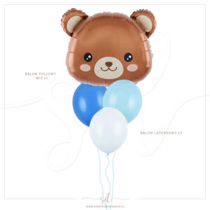 Balony BUKIET Miś niebieski