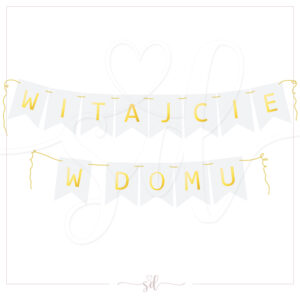 Baner papierowy Witajcie w domu
