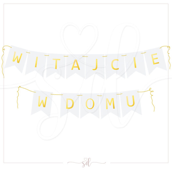 Baner papierowy Witajcie w domu