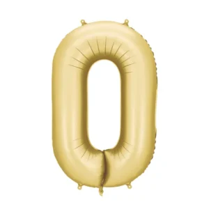 Balon foliowy Cyfra 0 chrom złoty