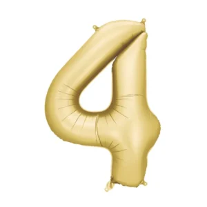 Balon foliowy Cyfra 4 chrom złoty