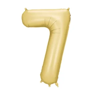 Balon foliowy Cyfra 7 chrom złoty