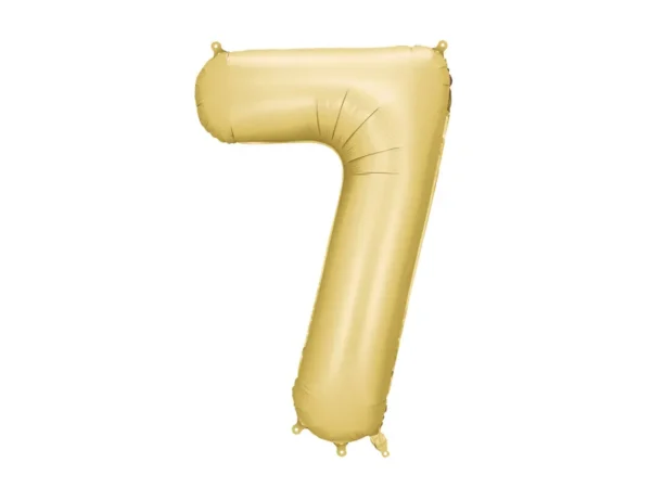 Balon foliowy Cyfra 7 chrom złoty