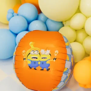 Balon foliowy Minionki Kula Z HELEM