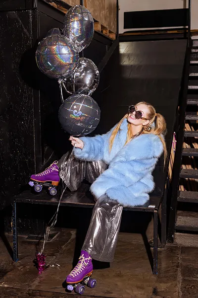 Zestaw balonów foliowych Kule Disco Z HELEM - obrazek 3