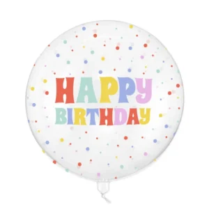 Balon Bubble Happy Birthday Z HELEM