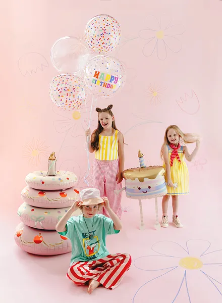 Balon Bubble Kropki Z HELEM - obrazek 2